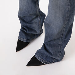 D&eacute;collet&eacute; slingback nero tacco 5 cm, Scarpe, 272115901LYNERO036, 002 preview