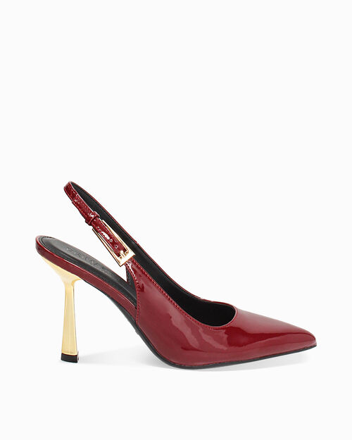 D&eacute;collet&eacute; slingback cereza tac&oacute;n 9,5 cm, CHESS