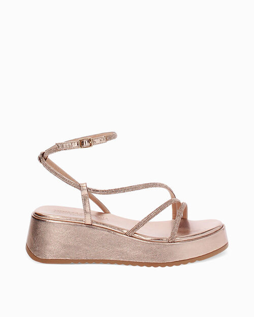 WOMEN SHOES WEDGE BRAIDED STONES RAOR, MULTI COLOR