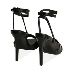 Sandali neri con cinturino, tacco 10,5 cm, Primadonna, 212105603EPNERO041, 003 preview