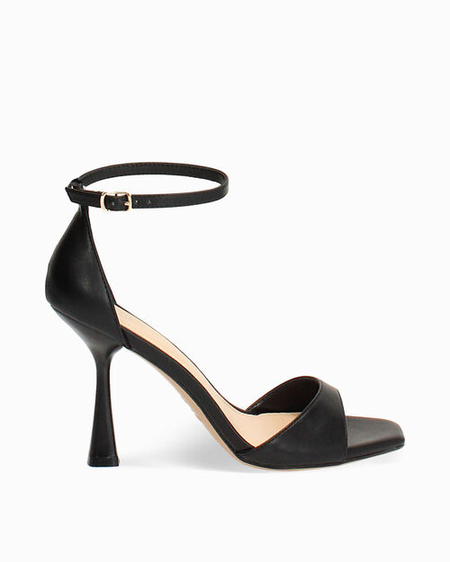 Sandali neri con tacco 9,5 cm, BLACK
