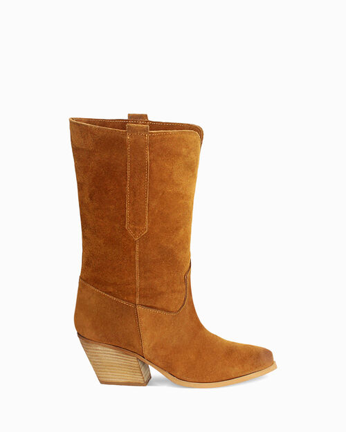 BOTAS DE LLUVIA BOTAS TEXANA SUEDE COGN, COGNAC