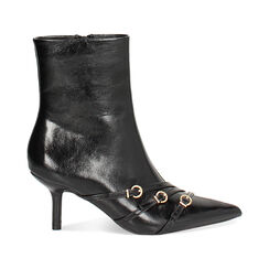 Tronchetti neri in materiale lucido con tacco 7 cm, Primadonna, 264972612EUNERO035, 001 preview