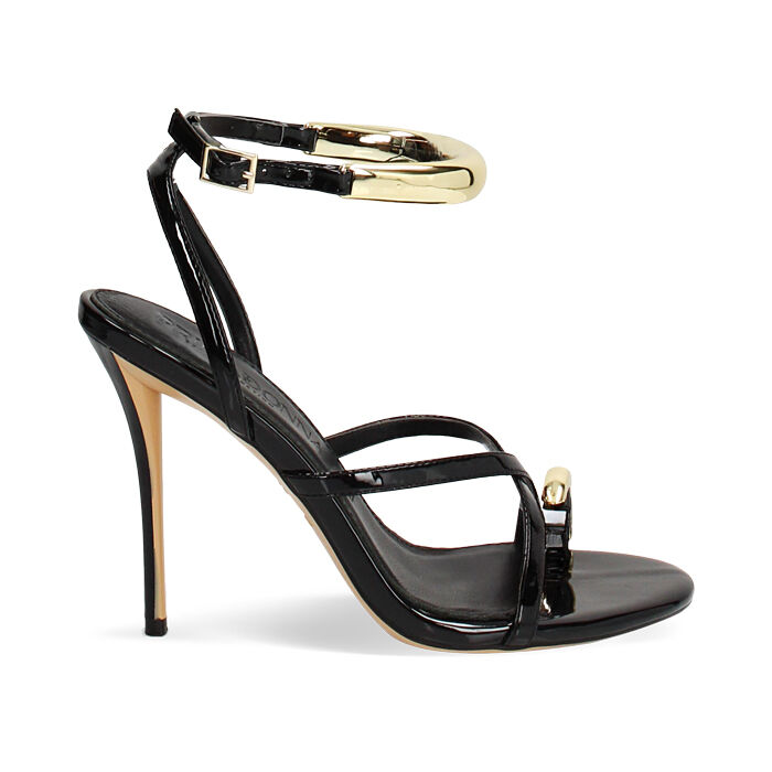 Sandales noires talon 10,5 cm, Primadonna, 272149301VENERO035