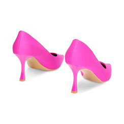 Décolleté fucsia in tessuto, tacco 8 cm, Primadonna, 232136601LYFUCS036, 003 preview