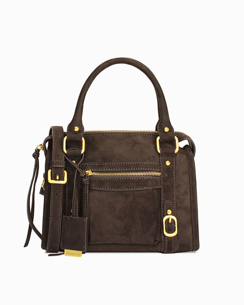 Mini bag testa di moro con tracolla removibile, DK BROWN