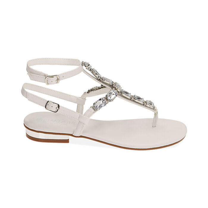 Sandali gioiello on sale bassi bianchi