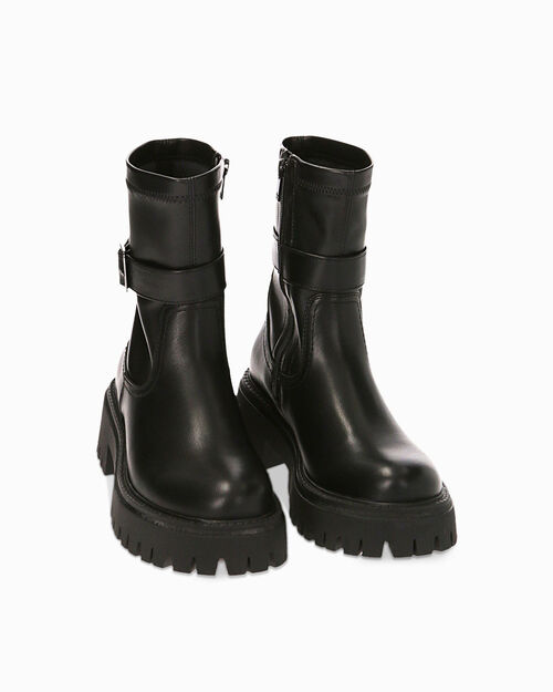 ZAPATOS BIKER SINTETICO NERO, BLACK