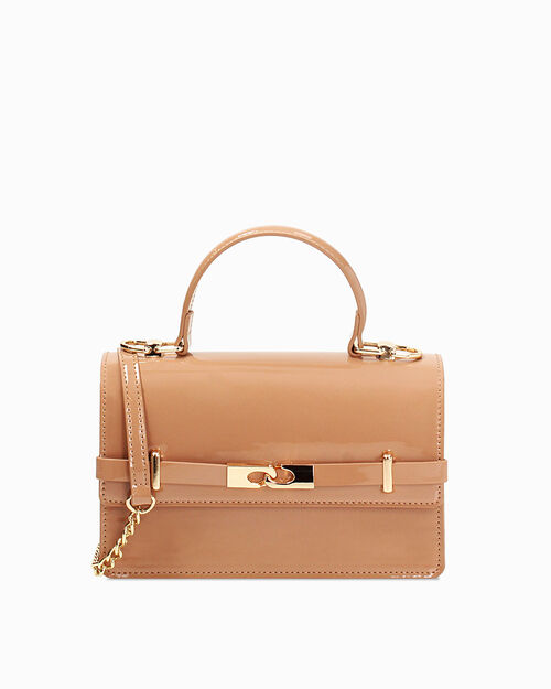 Mini bolsa nude con correa removible, NUDE