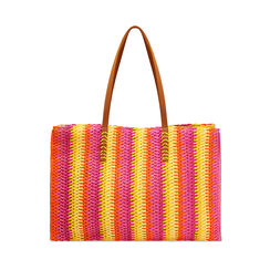 Borsa donna mare grande gialla in raffia, Primadonna, 25J904549RFGIALUNI, 001a