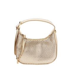 Mini bolso de mujer dorado en laminado entrelazado, Primadonna, 255125841LIOROGUNI, 001a