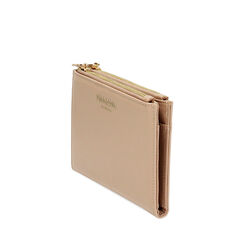 Cartera de mujer beige con cremallera, Primadonna, 255101005EPBEIGUNI, 002a