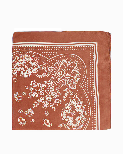 Foulard da donna cognac a fantasia, 