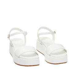 Zeppe bianche, platform 5 cm, Primadonna, 234960228EPBIAN035, 002a