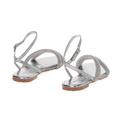 Sandali bassi donna argento in laminato con pietre, Primadonna, 254992802LPARGE035, 004 preview