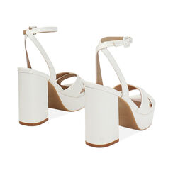 Sandale à talon femme blanche décontractée, Primadonna, 252723513EPBIAN036, 004 preview