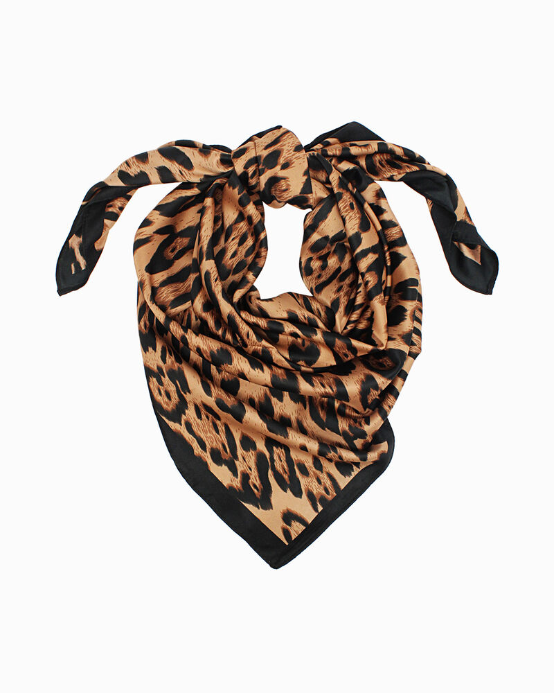 Foulard da donna leopard-marrone image number null