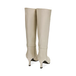 Stivali panna in pelle, tacco 7 cm , ULTIME OCCASIONI, 18A506001PEPANN036, 003 preview