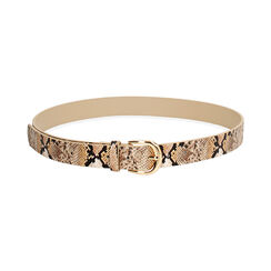 Cintura donna beige pitonata semplice, Primadonna, 25B413710PTBEIGUNI, 001 preview