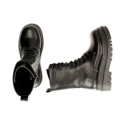 Anfibi neri, tacco 5,5 cm, Special Price, 183090601EPNERO036, 003 preview