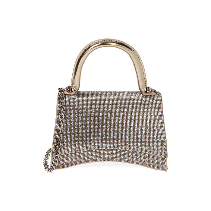 Mini bag oro con strass, Primadonna, 215124607LMOROGUNI