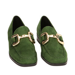WOMEN SHOES MOCASSINS MICROFIBER VERD, Primadonna, 224986001MFVERD036, 002a