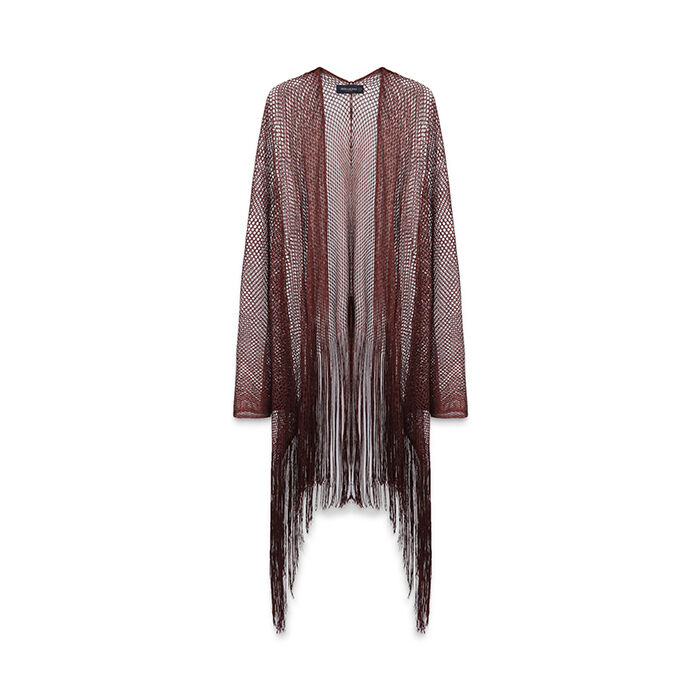 Poncho donna bronzo in tessuto laminato, Primadonna, 25B450208TSBRONUNI