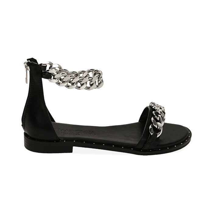 Sandali neri maxi-chain, Primadonna, 214990480EPNERO036
