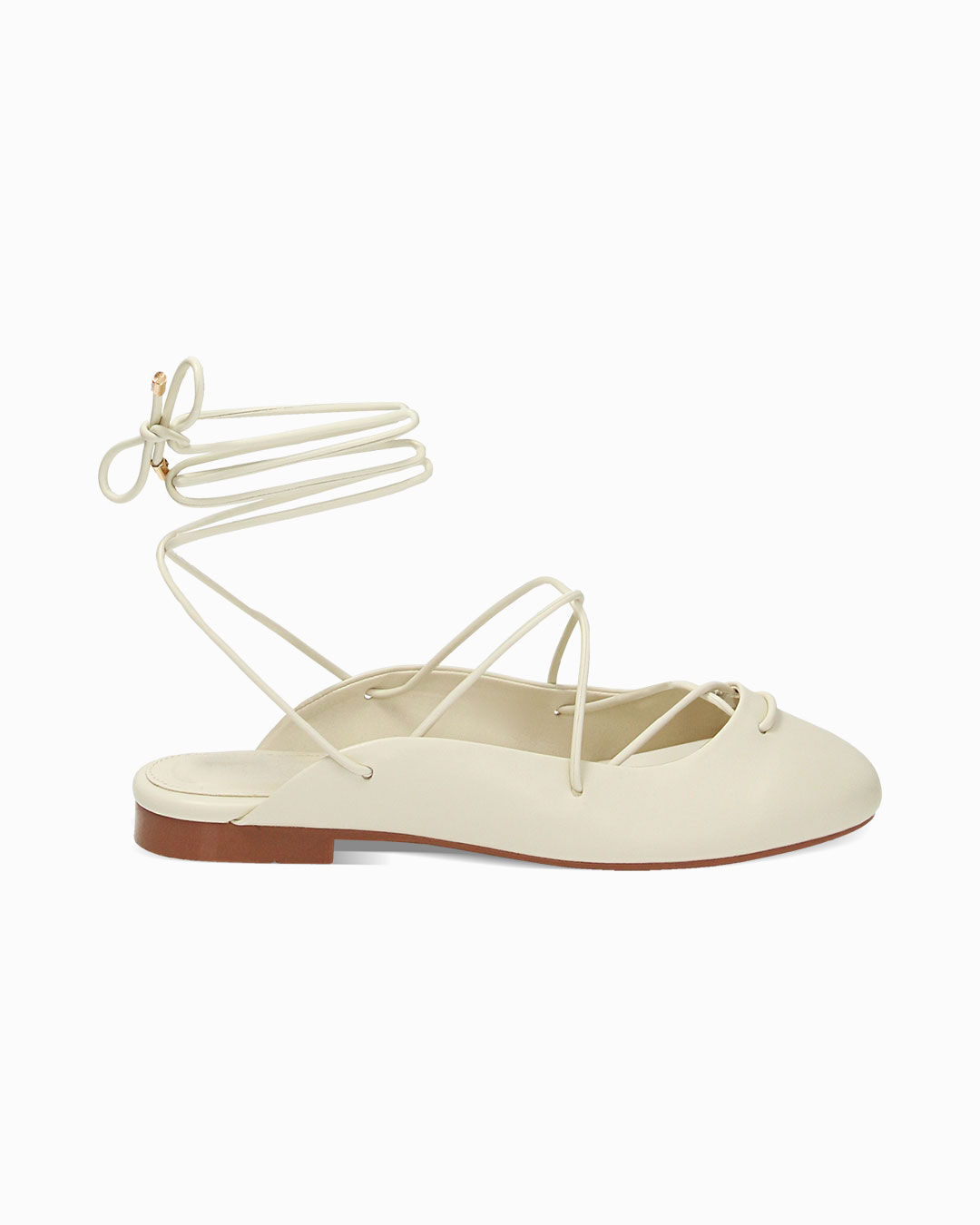 Ballerine slingback panna, lace-up