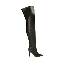 Stivali overknee neri, tacco 10 cm, 202135908EPNERO036, 001a