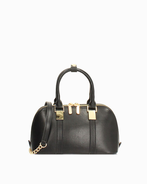 Mini bag nera con tracolla removibile, BLACK