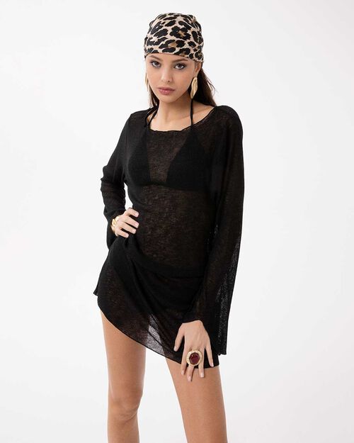 Copricostume nero elegante, BLACK