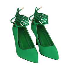 Décolleté verdi in lycra, tacco 8,5 cm , Primadonna, 182162815LYVERD036, 002a