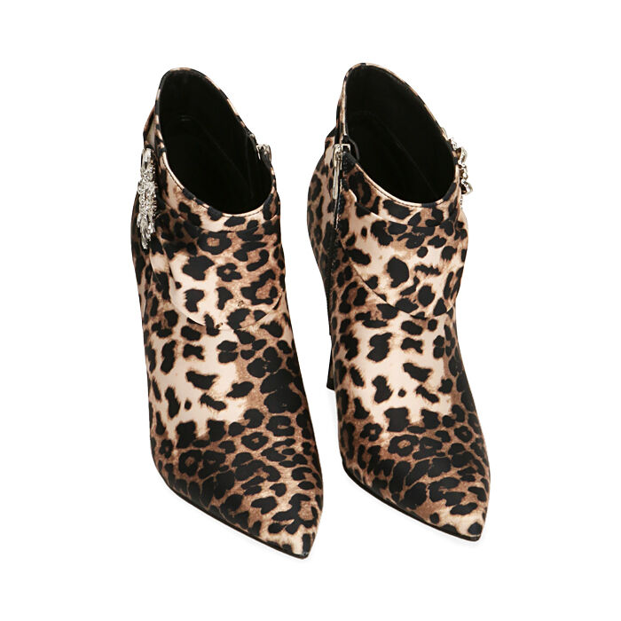 Deals Bottines Bottine A Talon Leopard Bottines Femme En Satin