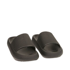 Ciabatte mare nere in pvc, Scarpe, 194721001PVNERO039, 002a