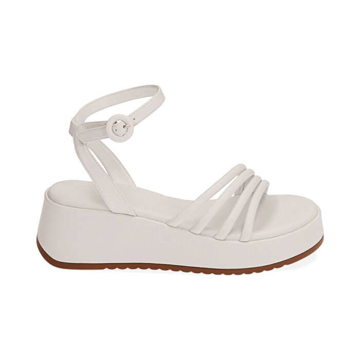Sandali top bianchi platform