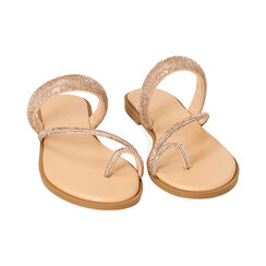Ciabatte nude infradito con strass, Primadonna, 214913803EPNUDE035, 002 preview