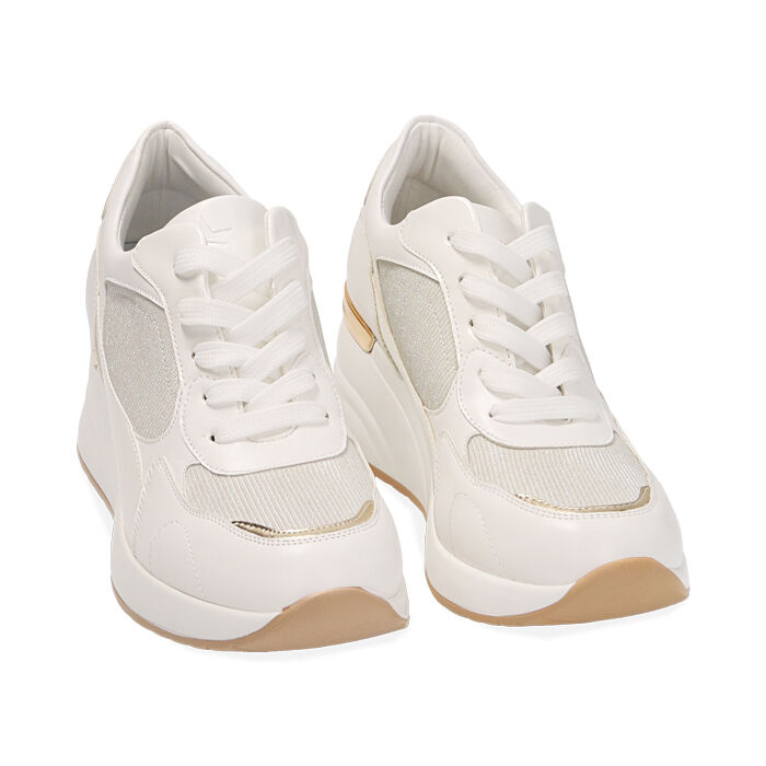 Sneakers zeppa bianche new arrivals