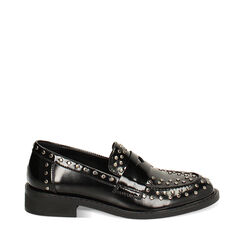 Mocasín negro con tachuelas, Primadonna, 243066660ABNERO036, 001a