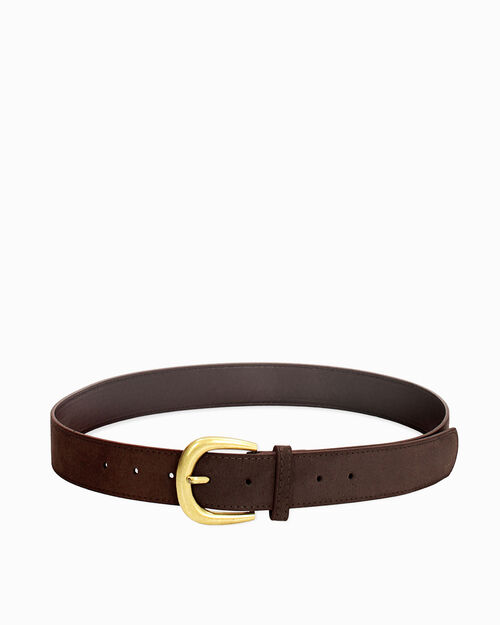 Cintura testa di moro con fibbia dorata, DK BROWN