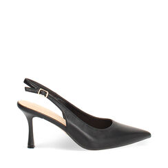 D&eacute;collet&eacute; nere slingback tacco 8 cm, Primadonna, 274929701EPNERO035, 001a