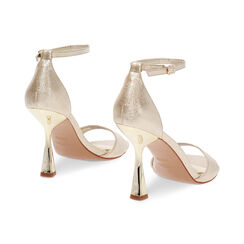 Sandali oro tacco 9,5 cm scintillanti, Primadonna, 274961217SGOROG035, 004 preview