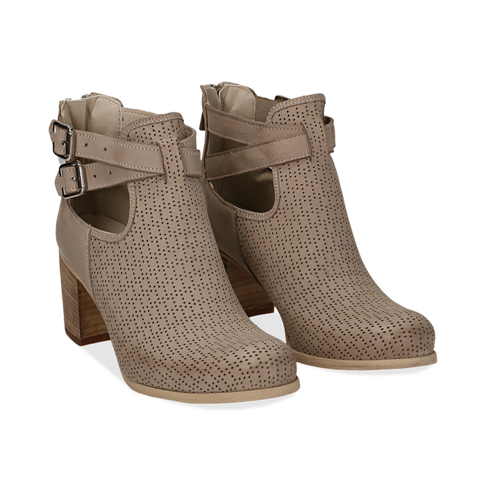 beige medio Botines tacón beigeColección claro Primadonna de perforado eoCrdWxB