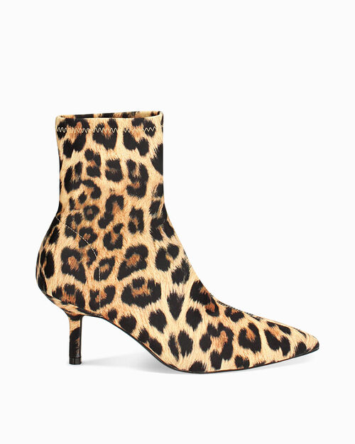 ZAPATOS BOTAS CA&Ntilde;A CORTA LYCRA LEOP, LEOPARD