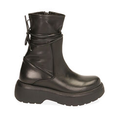Bikers de plataforma de cuero negro, 20L620032PENERO035, 001a