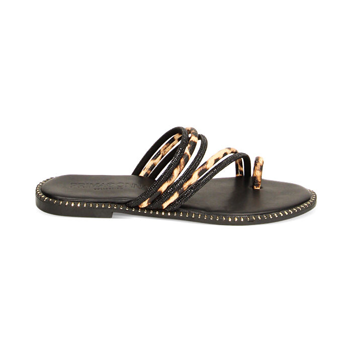 Sandali leopardati bassi top