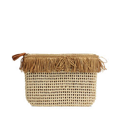 Pochette donna da mare in paglia beige, Primadonna, 25J904696PGBEIGUNI, 001a