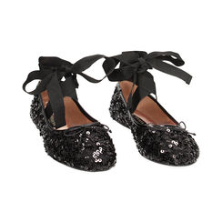 WOMEN SHOES BALLERINA PAILETTES NERO, Primadonna, 234930918PLNERO035, 002 preview