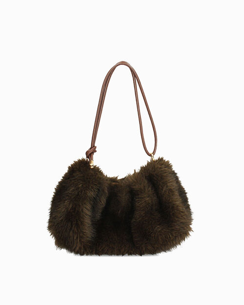 SACS SAC D EPAULE FUR MORO, DK BROWN