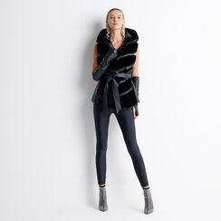 Cappotto smanicato nero cappuccio, Primadonna, 226500221FUNEROL, 004 preview